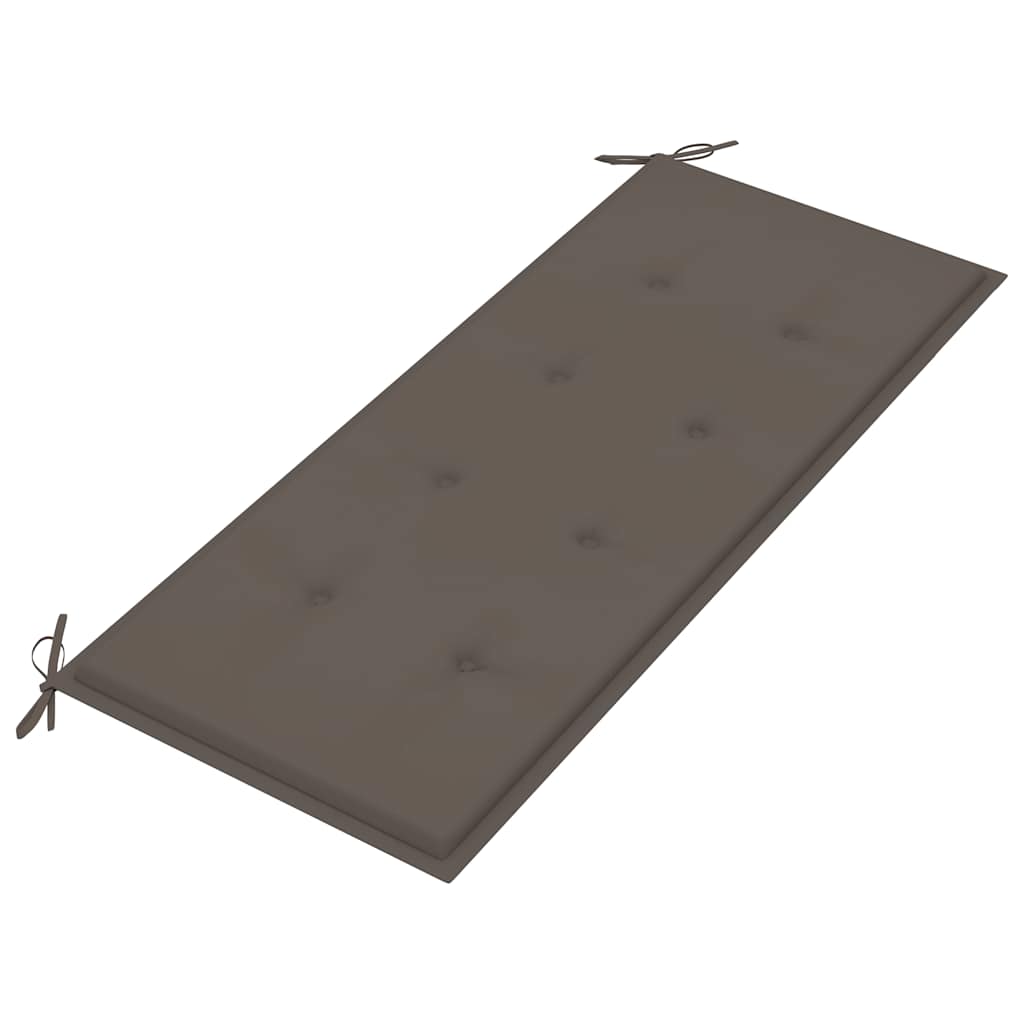foldbar havebænk med hynde 118 cm bambus