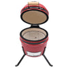 2-i-1 Kamado-røgegrill 56 cm keramisk rød