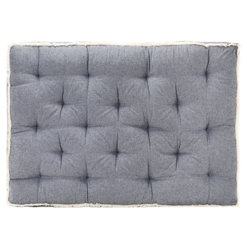 hynde til pallesofa 120x80x10 cm blå