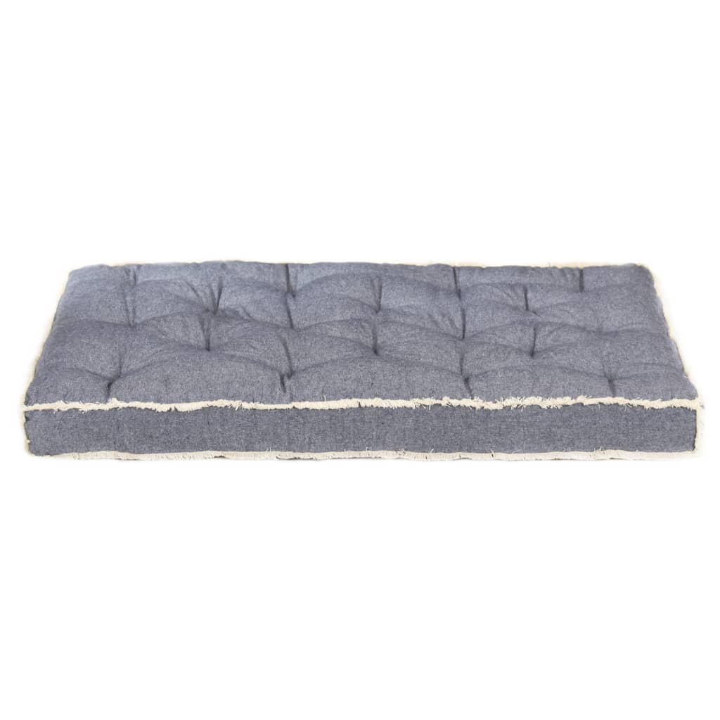 hynde til pallesofa 120x80x10 cm blå