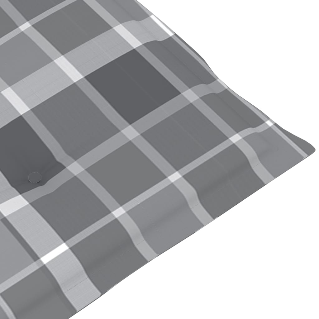 havestole 6 stk. gråternede hynder massivt teaktræ