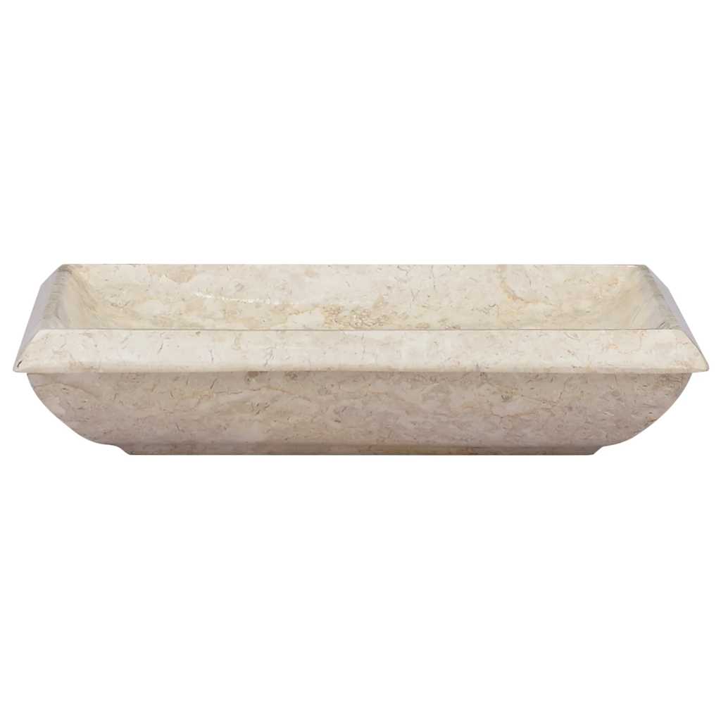 håndvask 50x35x10 cm marmor cremefarvet
