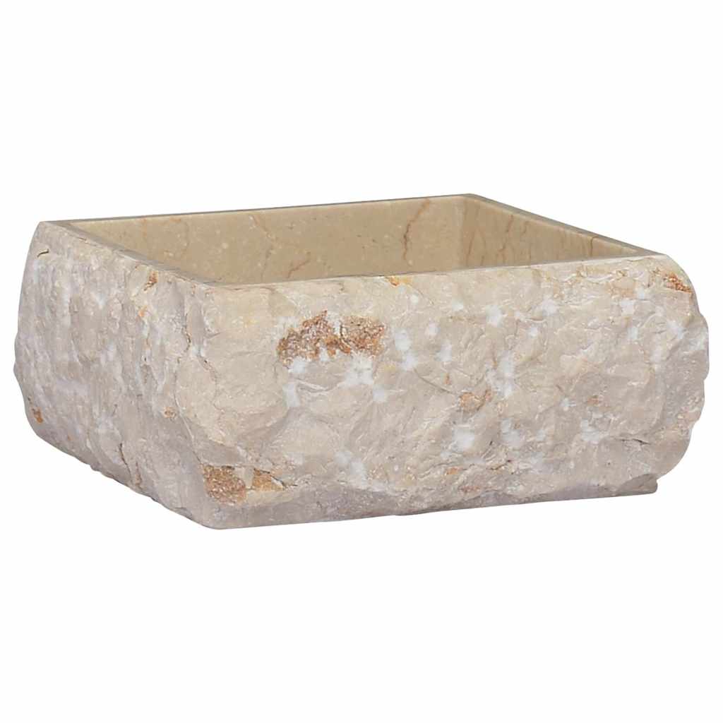 håndvask 30x30x13 cm marmor cremefarvet