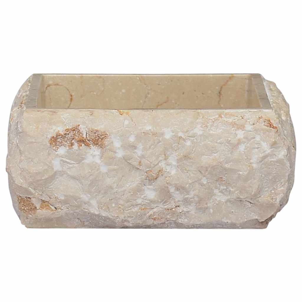 håndvask 30x30x13 cm marmor cremefarvet