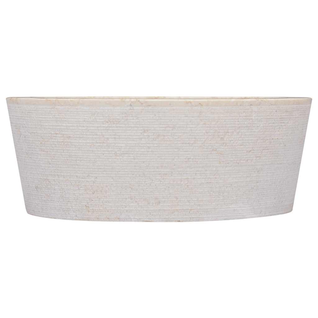 håndvask Ø40x15 cm marmor cremefarvet