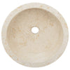 håndvask Ø40x15 cm marmor cremefarvet