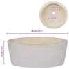 håndvask Ø40x15 cm marmor cremefarvet