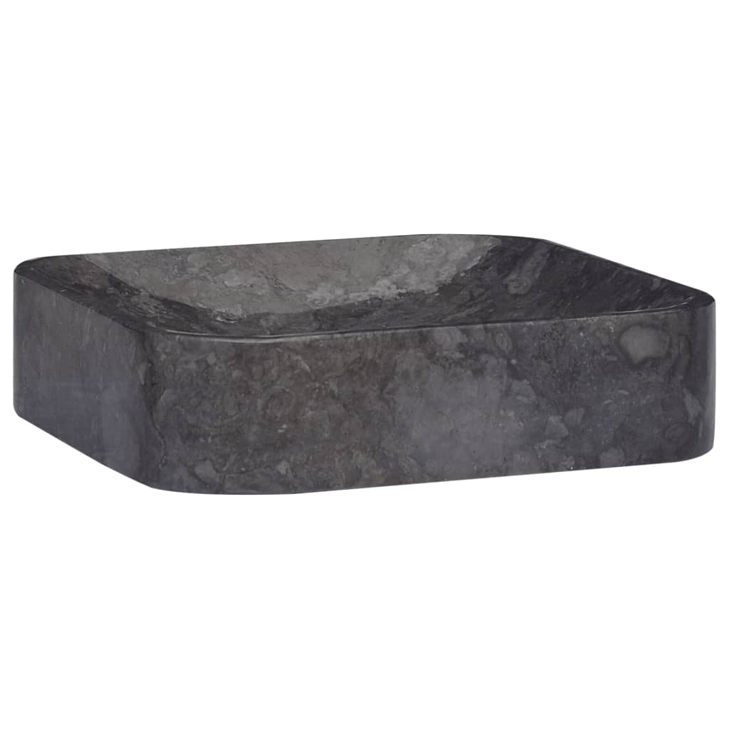 håndvask 40x40x10 cm marmor sort
