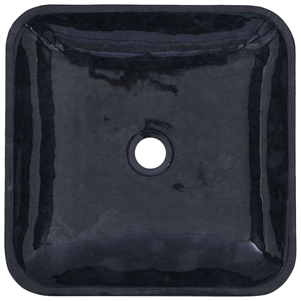 håndvask 40x40x10 cm marmor sort
