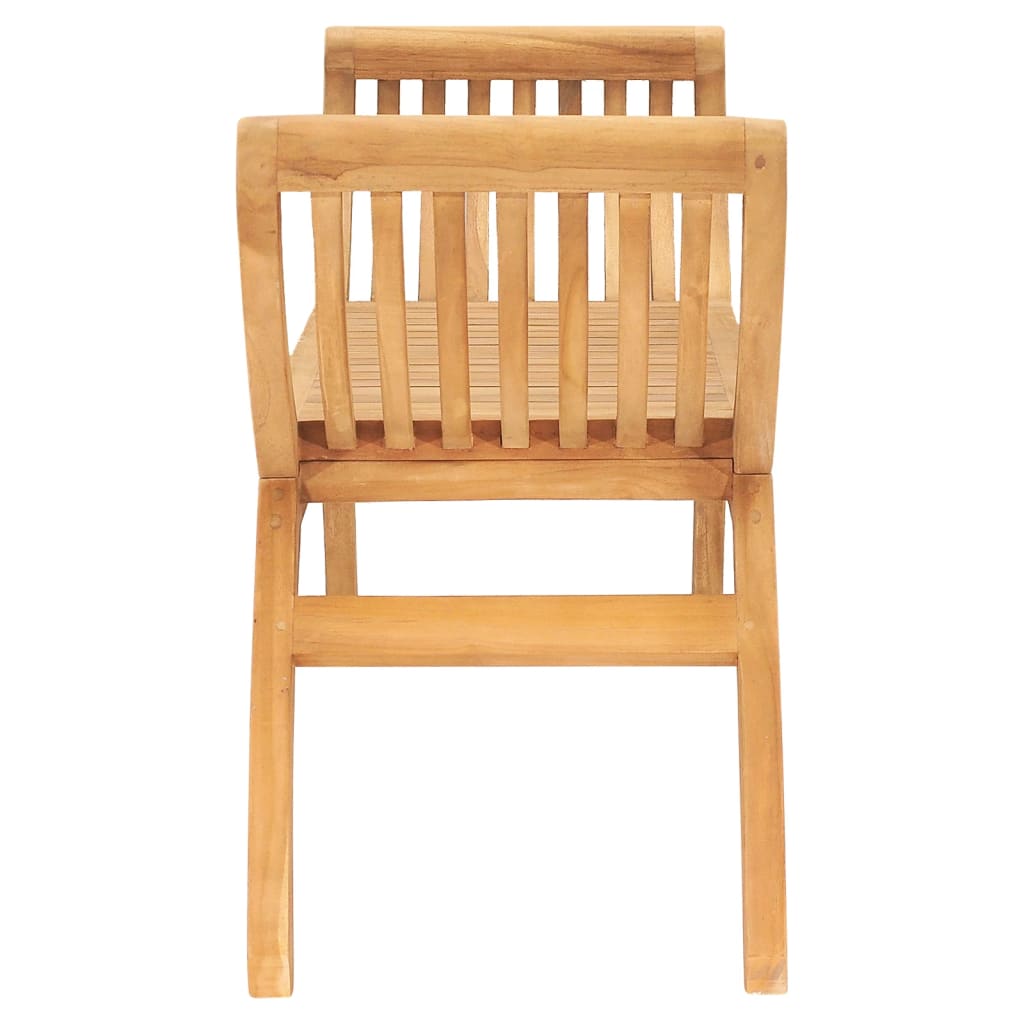 havebænk 126 cm massivt teaktræ