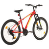mountainbike 21 gear 27,5 tommer hjul 38 cm rød