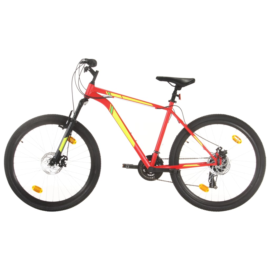 mountainbike 21 gear 27,5 tommer hjul 42 cm rød