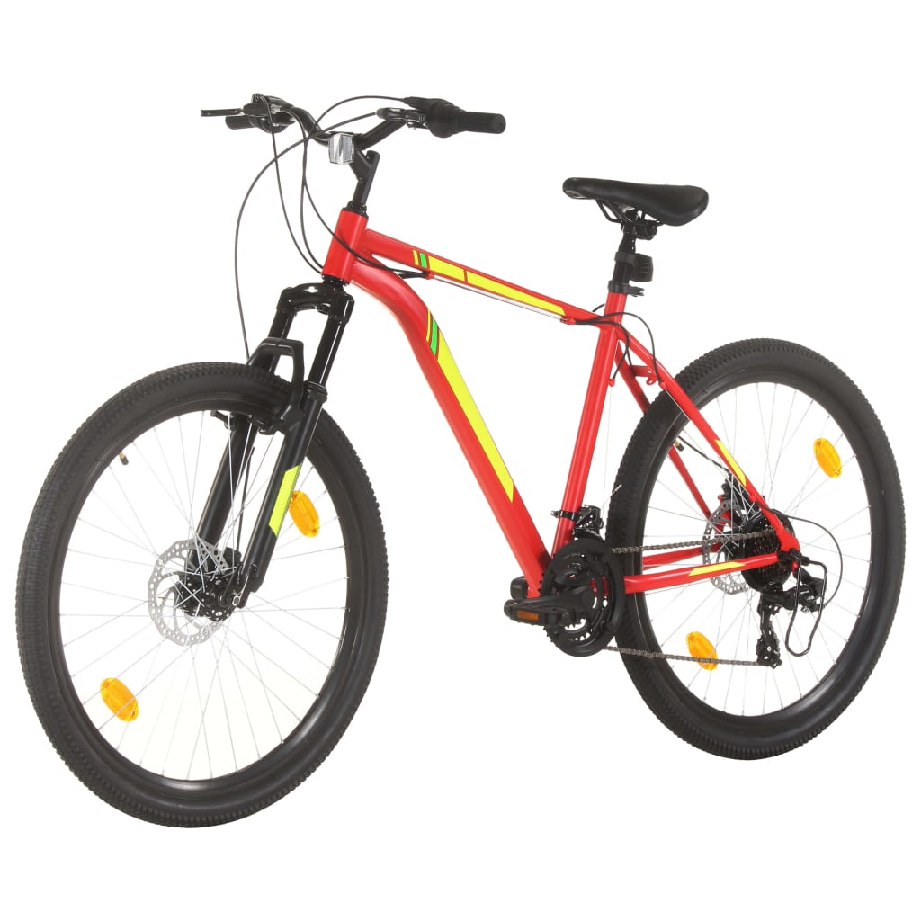 mountainbike 21 gear 27,5 tommer hjul 42 cm rød