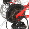 mountainbike 21 gear 27,5 tommer hjul 42 cm rød