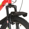 mountainbike 21 gear 26 tommer hjul 36 cm rød