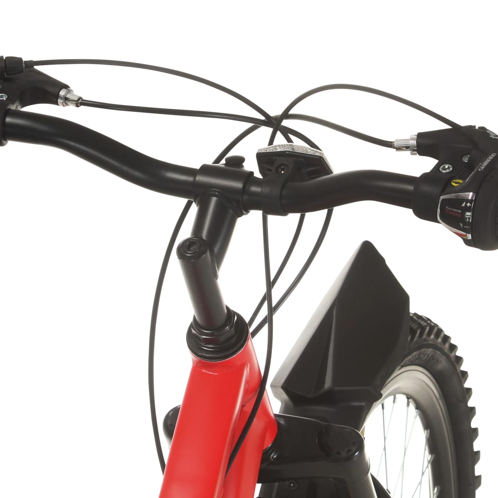 mountainbike 21 gear 26 tommer hjul 36 cm rød