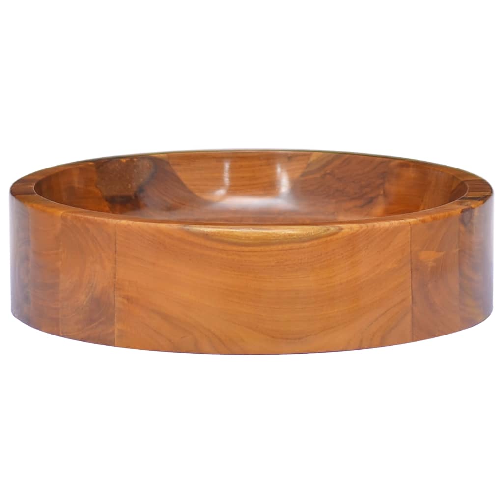 håndvask Φ40x10 cm massivt teaktræ