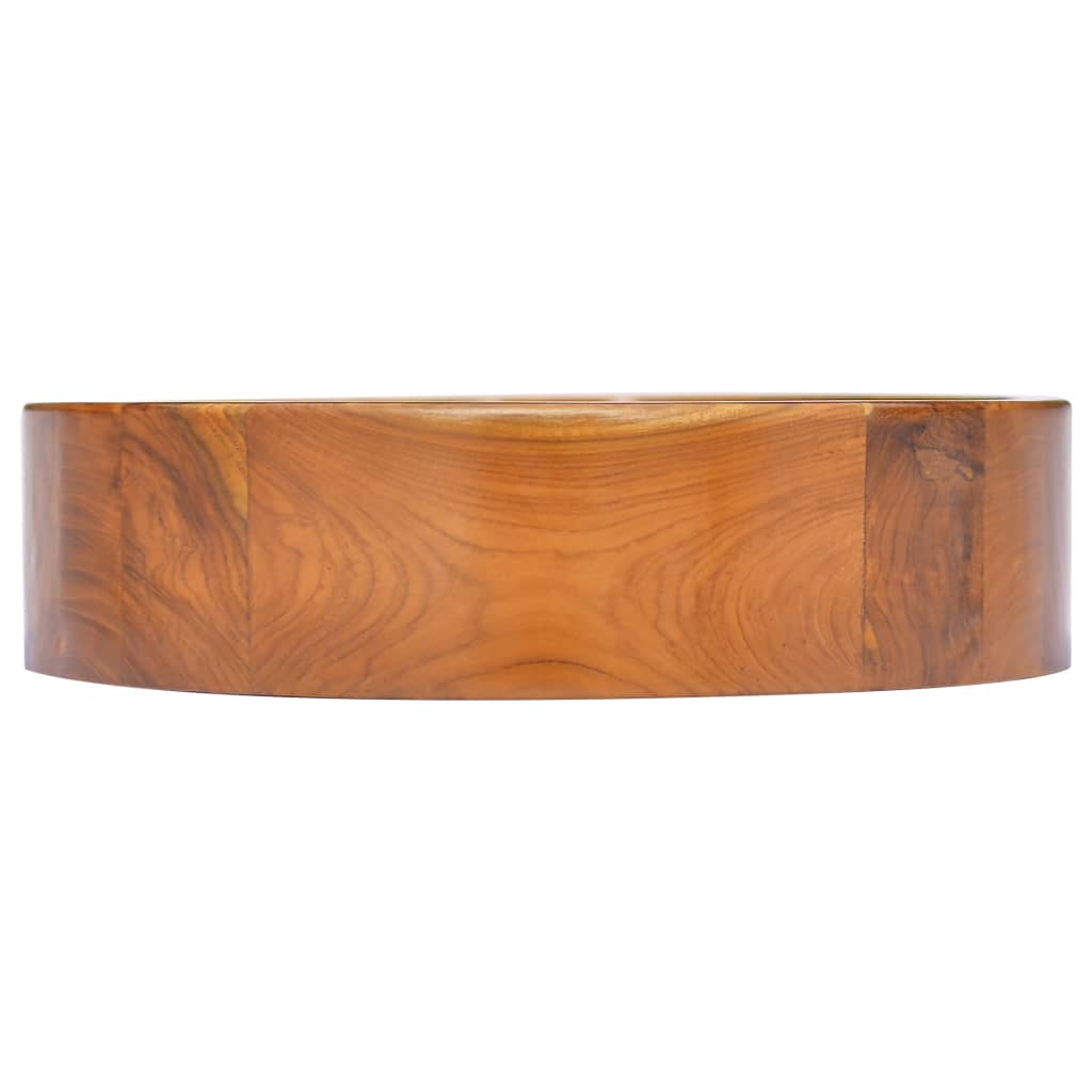håndvask Φ40x10 cm massivt teaktræ