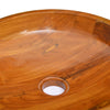 håndvask Φ40x10 cm massivt teaktræ