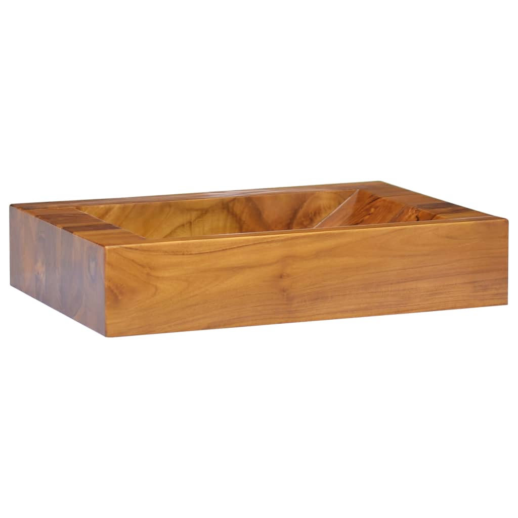 håndvask 50x35x10 cm massivt teaktræ
