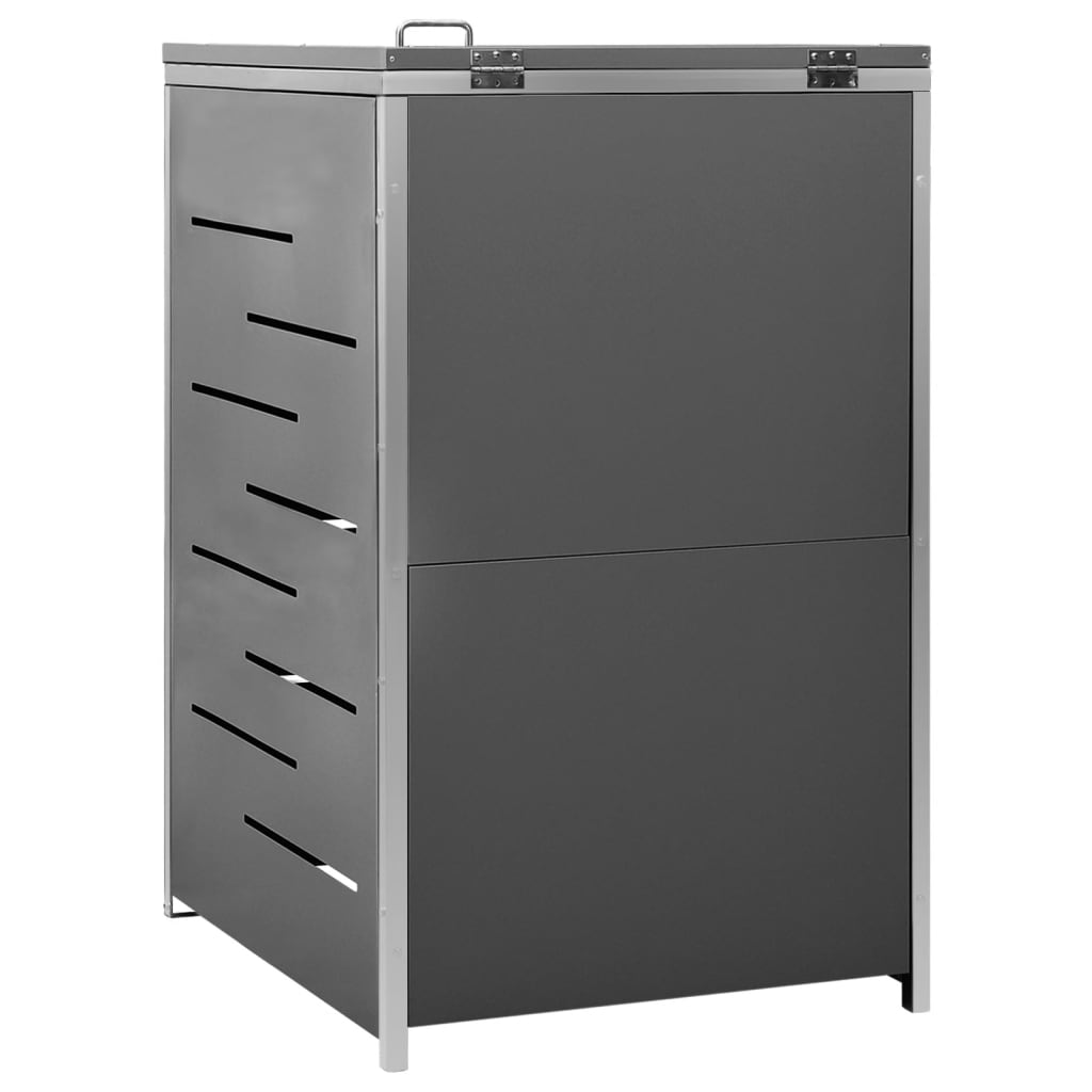 enkelt skraldespandsskjuler 69x77,5x112,5 cm rustfrit stål