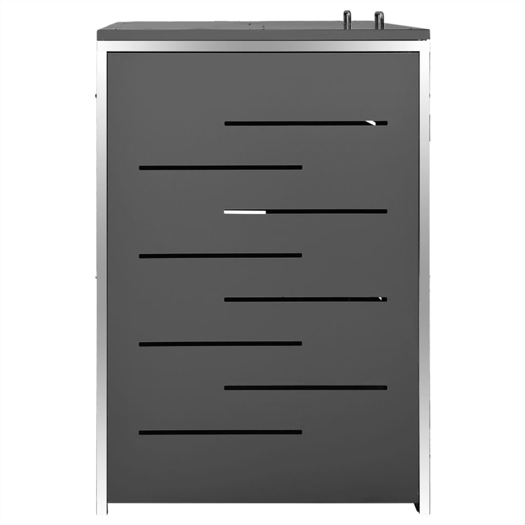 dobbelt skraldespandsskjuler 138x77,5x112,5 cm rustfrit stål