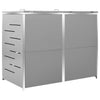 dobbelt skraldespandsskjuler 138x77,5x112,5 cm rustfrit stål