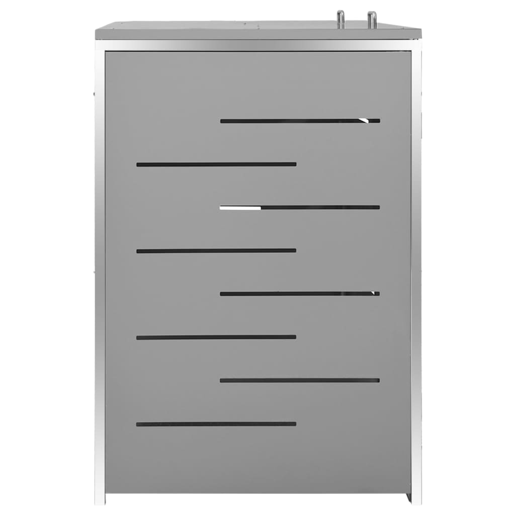 dobbelt skraldespandsskjuler 138x77,5x112,5 cm rustfrit stål