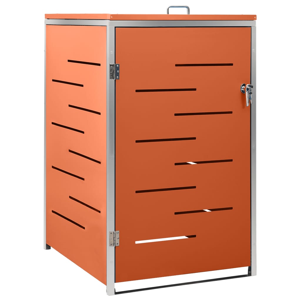 enkelt skraldespandsskjuler 69x77,5x112,5 cm rustfrit stål