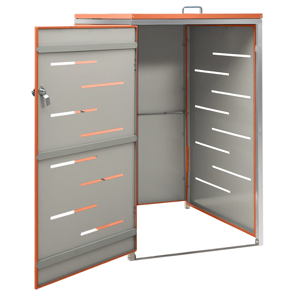 enkelt skraldespandsskjuler 69x77,5x112,5 cm rustfrit stål