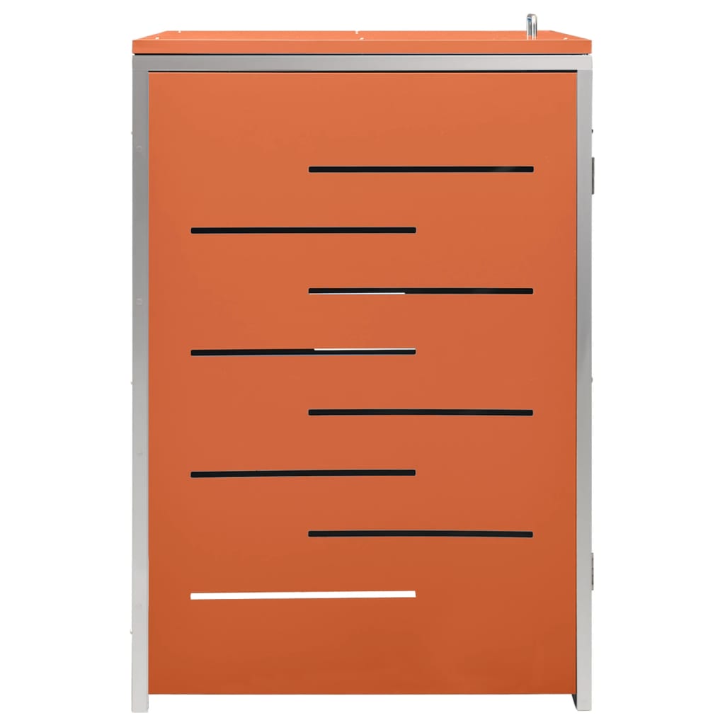 enkelt skraldespandsskjuler 69x77,5x112,5 cm rustfrit stål