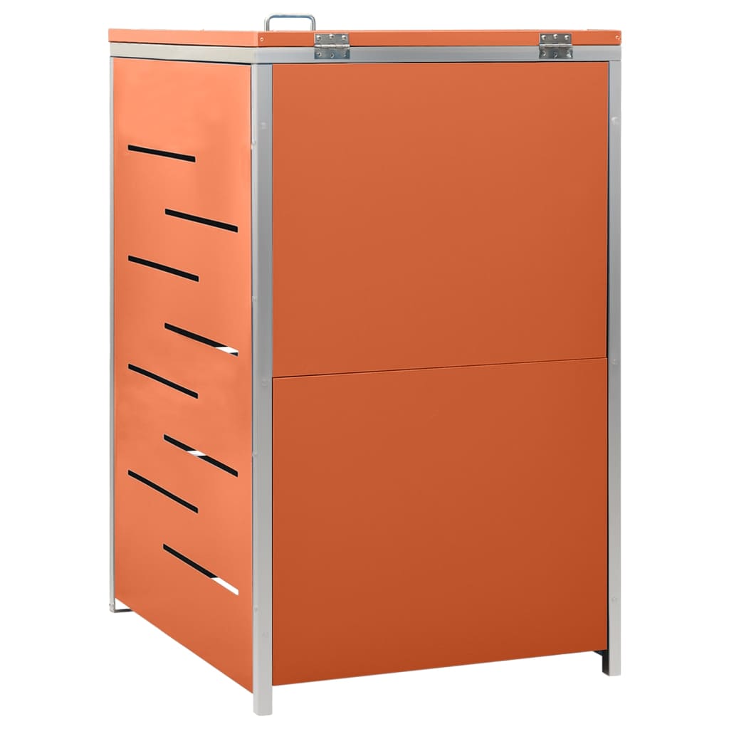 enkelt skraldespandsskjuler 69x77,5x112,5 cm rustfrit stål