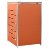 enkelt skraldespandsskjuler 69x77,5x112,5 cm rustfrit stål