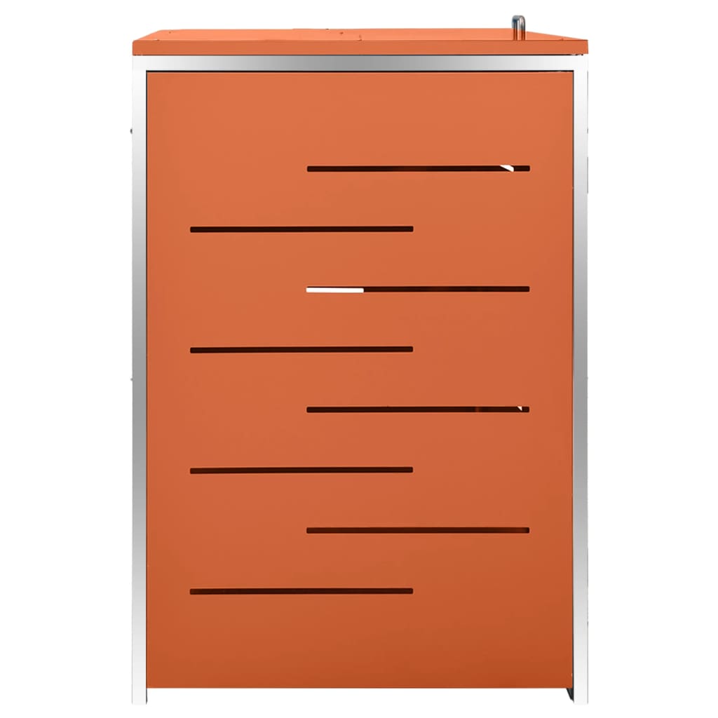 firedobbelt skraldespandsskjuler 276,5x77,5x112,5 rustfrit stål