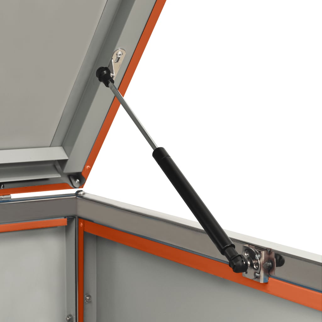 firedobbelt skraldespandsskjuler 276,5x77,5x112,5 rustfrit stål
