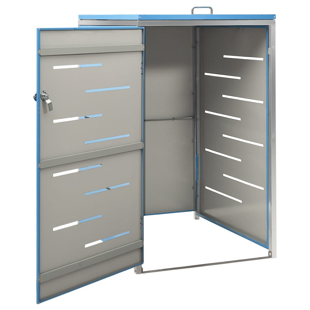 enkelt skraldespandsskjuler 69x77,5x112,5 cm rustfrit stål