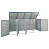 firedobbelt skraldespandsskjuler 276,5x77,5x112,5 rustfrit stål