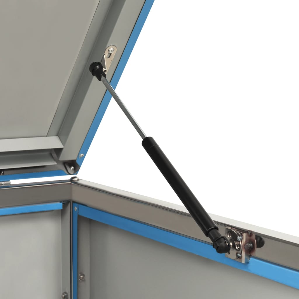 firedobbelt skraldespandsskjuler 276,5x77,5x112,5 rustfrit stål