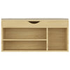 skobænk med hynde 104x30x49 cm konstrueret træ sonoma-eg