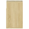 skobænk med hynde 104x30x49 cm konstrueret træ sonoma-eg