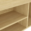 skobænk med hynde 104x30x49 cm konstrueret træ sonoma-eg