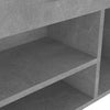 skobænk med hynde 104x30x49 cm konstrueret træ betongrå