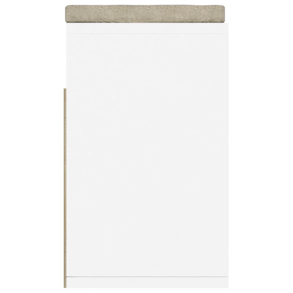 skobænk m. hynde 104x30x49 cm konstrueret træ hvid og sonoma-eg