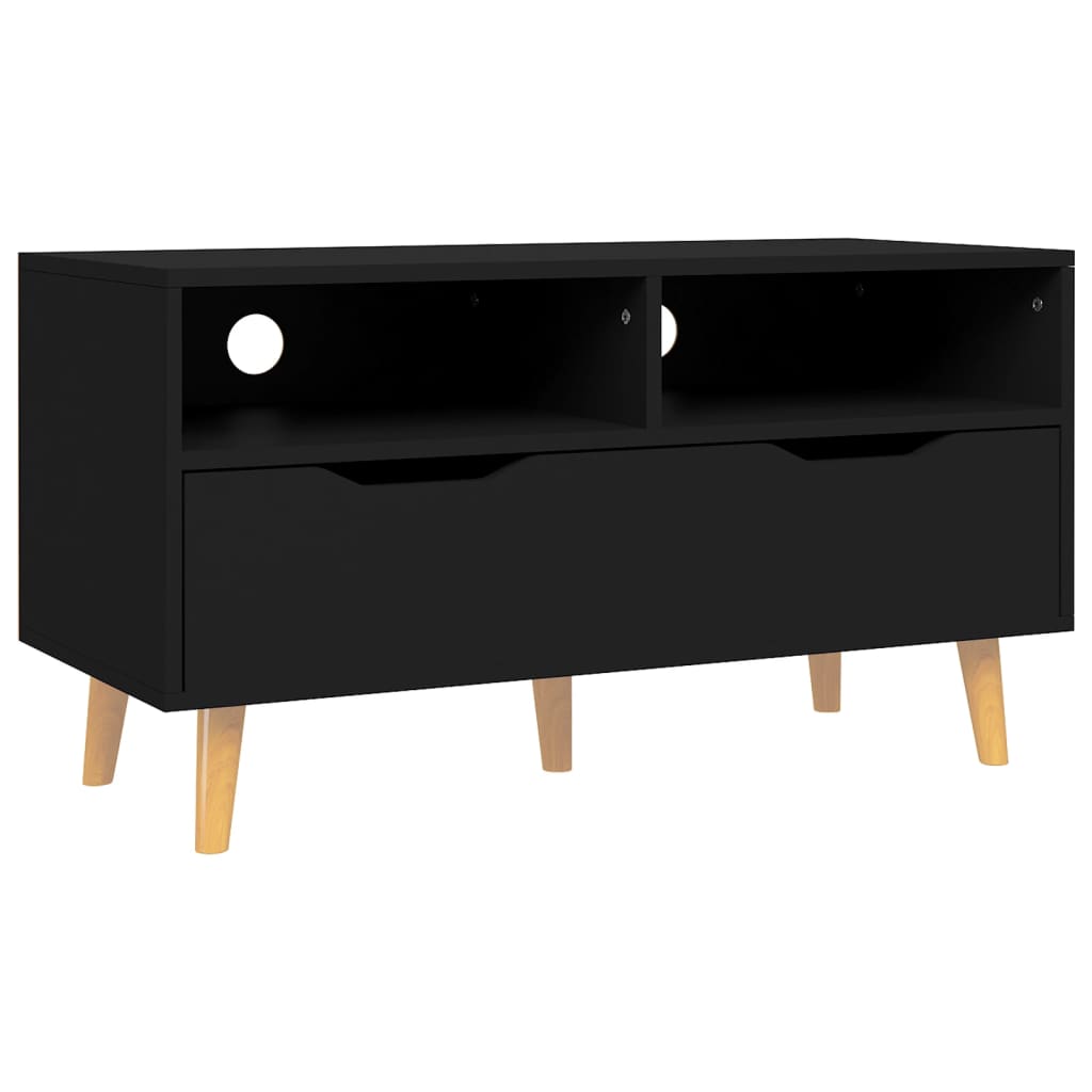 tv-bord 90x40x48,5 cm konstrueret træ sort