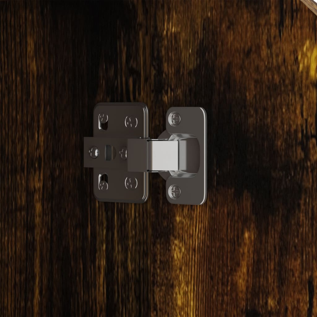 skænk 60x30x72 cm konstrueret træ røget egetræsfarve