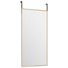 dørspejl 30x60 cm glas og aluminium guldfarvet