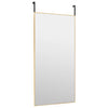dørspejl 50x100 cm glas og aluminium guldfarvet