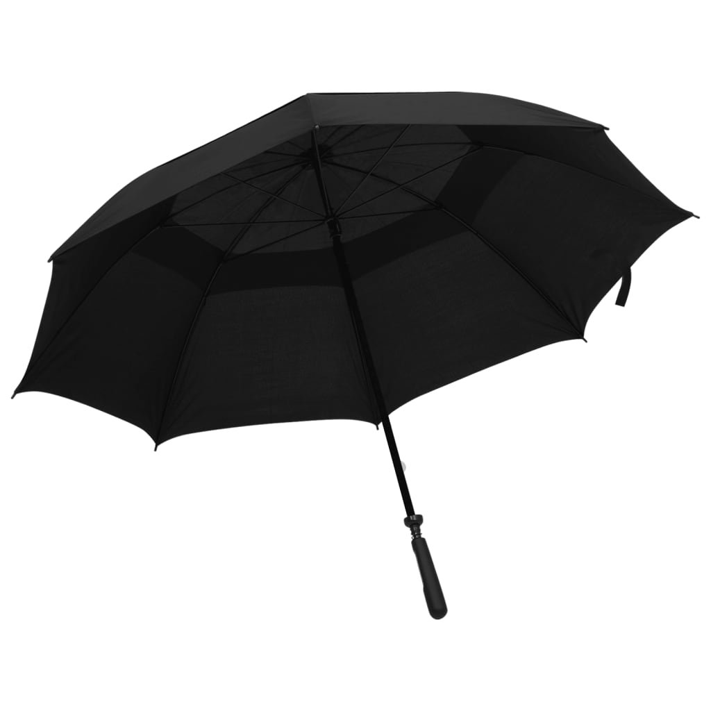 paraply 130 cm sort