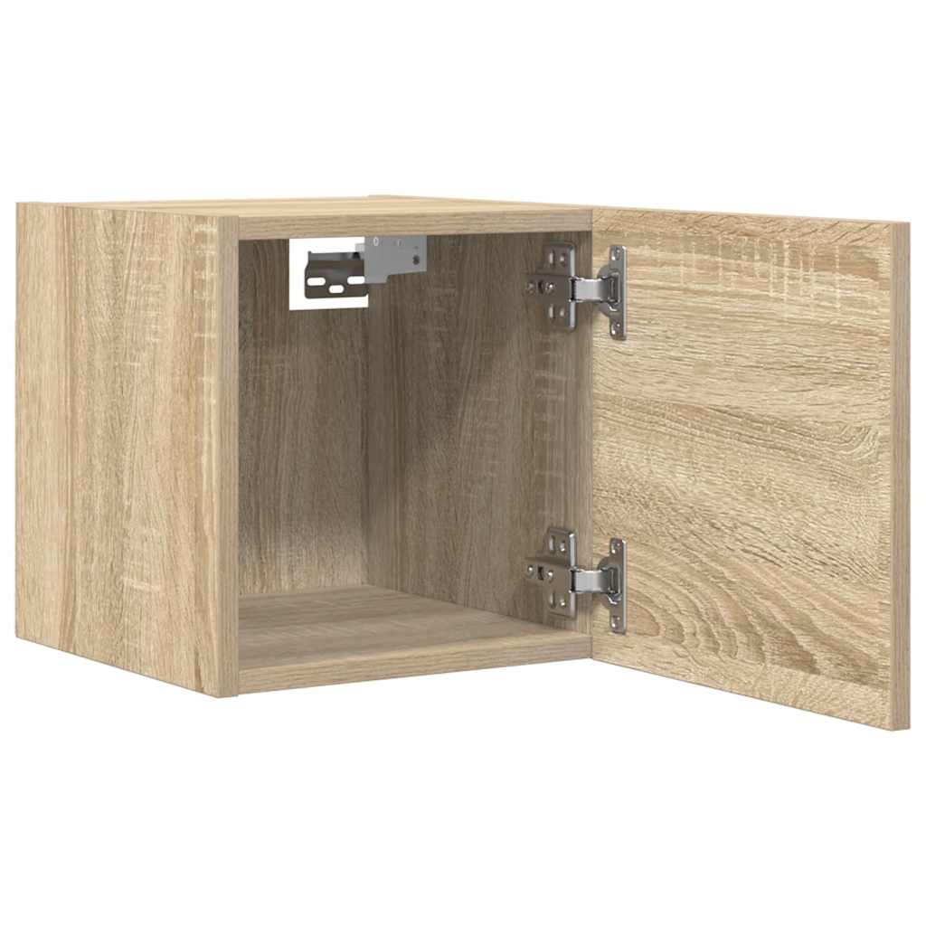 væghængt skab 30,5x30x30 cm sonoma-eg