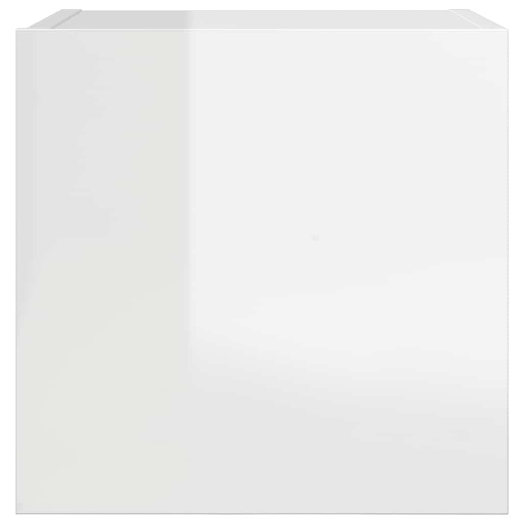 væghængte tv-skabe 2 stk. 30,5x30x30 cm hvid højglans